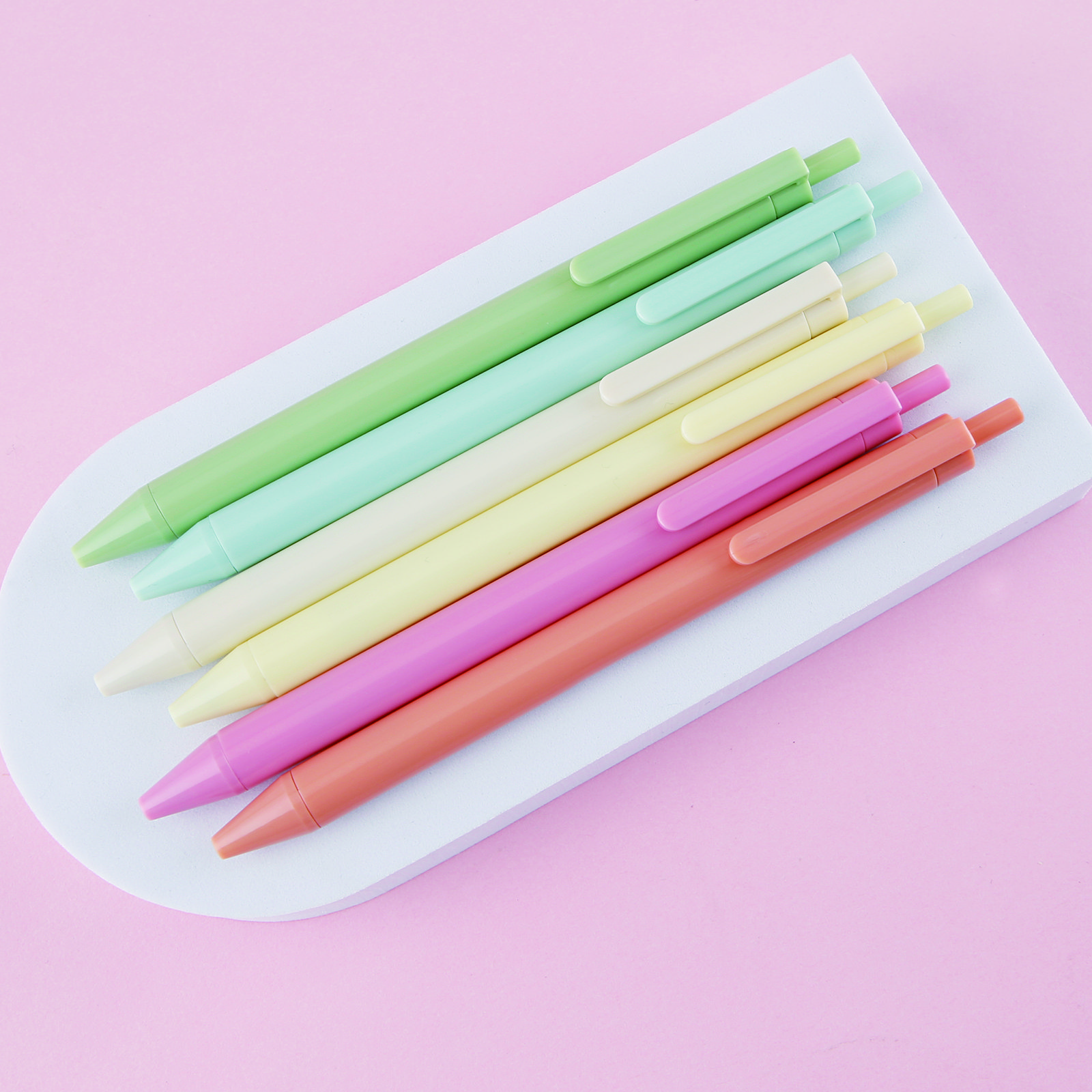 15 Candy Color Cheap Promotional Plastic Ballpoint Pens with Custom Logo, Cute pens for school, office