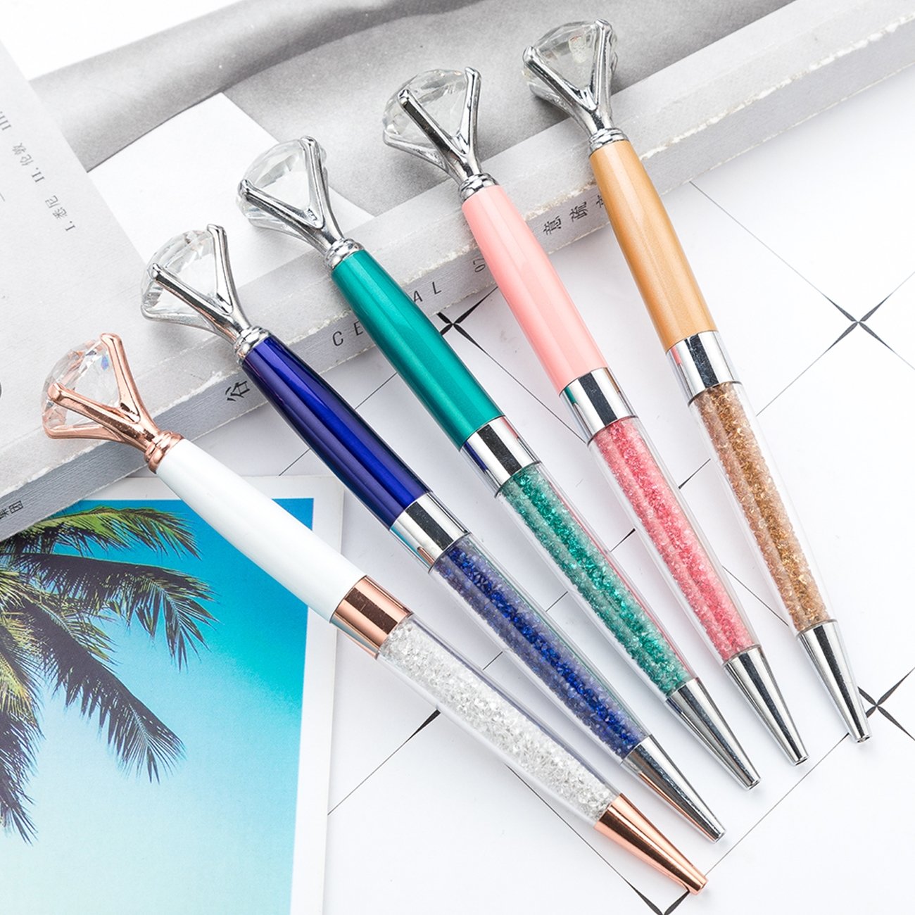 Custom Logo Gift Pen High Quality Metal Glitter Elk Float Ballpoint 1.0mm Writing Width for Promotions