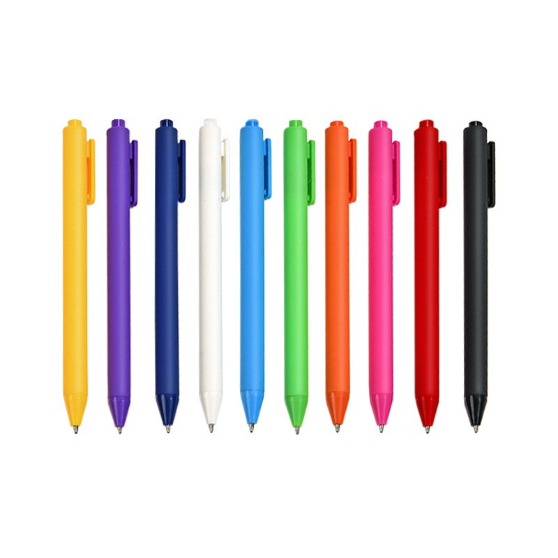High Beauty Instagram Stationery Macaron Advertising gel pen Customized LOGO Fresh Color Press ballpoint pen