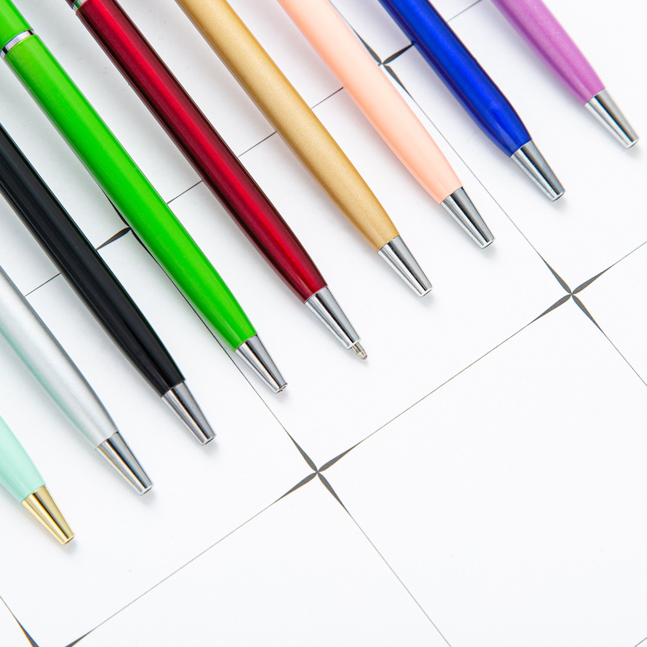 Hot Sale Customized Logo Ballpoint Pen Slim Metal Senior Novelty Design 1.0mm Business Promotional Office Hotel Advertising Gift