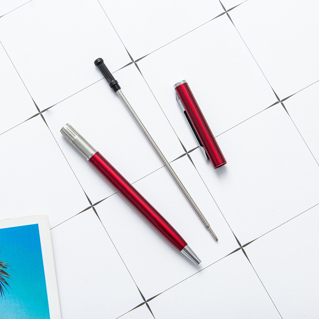 Hot Sale Customized Logo Ballpoint Pen Slim Metal Senior Novelty Design 1.0mm Business Promotional Office Hotel Advertising Gift