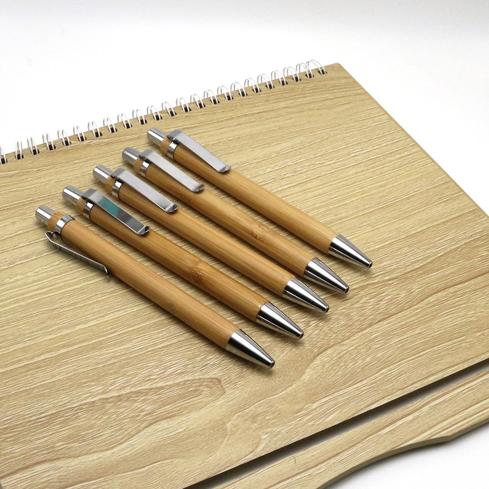 Custom Eco Friendly Wood Gel Ballpoint Pens With Logo Gift High Quality Recycled Modern Luxury Promotional Bamboo Pen