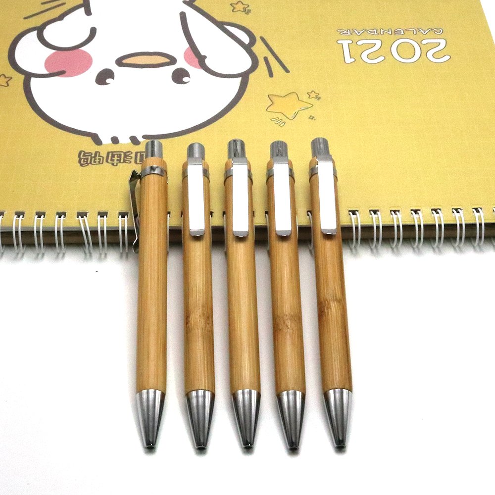 Custom Eco Friendly Wood Gel Ballpoint Pens With Logo Gift High Quality Recycled Modern Luxury Promotional Bamboo Pen