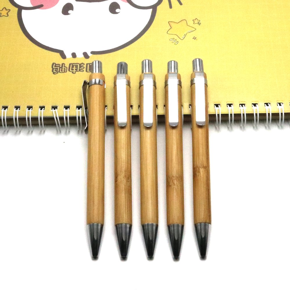 Custom Eco Friendly Wood Gel Ballpoint Pens With Logo Gift High Quality Recycled Modern Luxury Promotional Bamboo Pen
