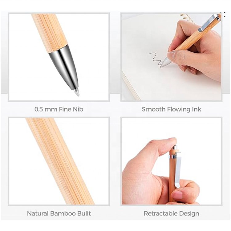 Wholesale Bamboo Wood Pen Stylus With Logo Personalized Bamboo Ballpoint Pen For Promotion