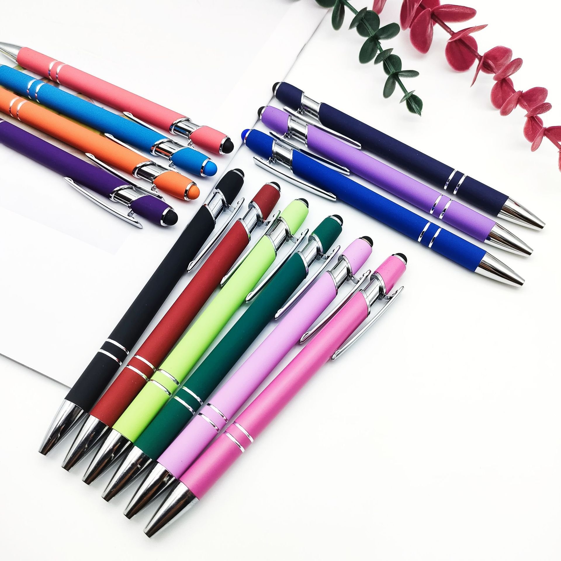 Factory sales 2 in1 Universal Stylus Touch Screens & Ballpoint Writing Pens for Tablet and mobile phone