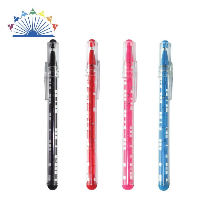 Toy Promotion Novelty Puzzle Labyrinth Game Custom Logo Plastic Funny Maze Ball Pen For Child