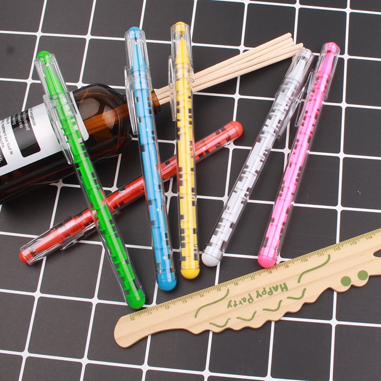 Toy Promotion Novelty Puzzle Labyrinth Game Custom Logo Plastic Funny Maze Ball Pen For Child