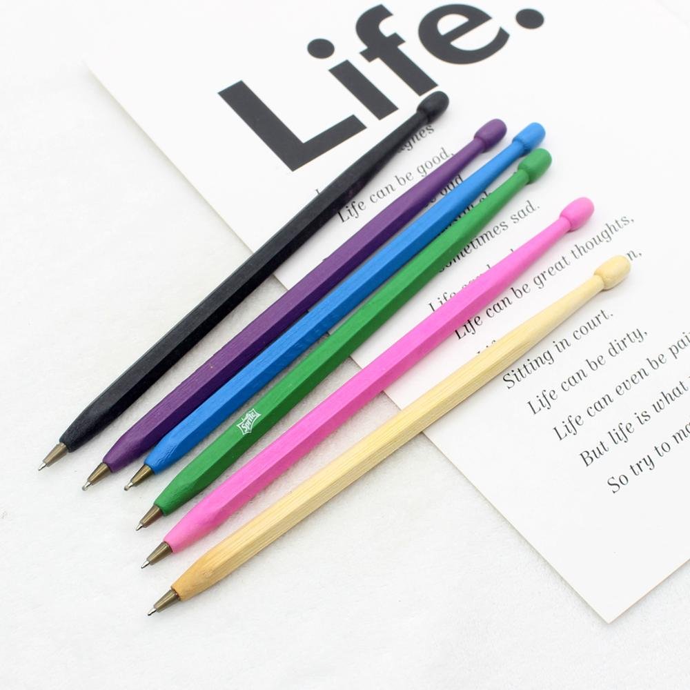 Custom logo promotional wooden ballpoint pen drumstick pens