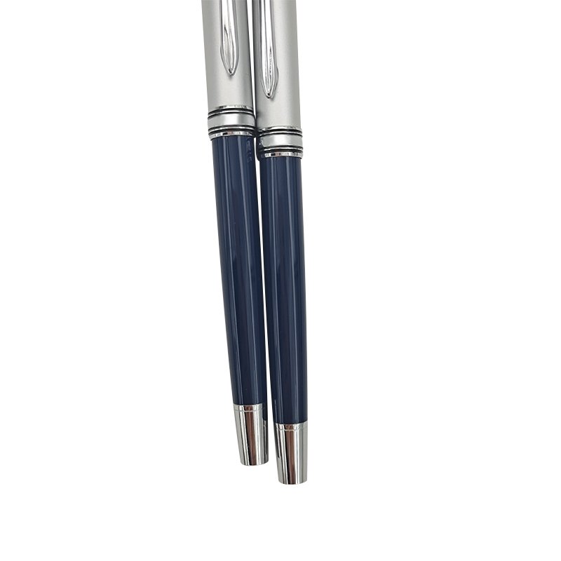 Custom logo luxury collection gold clip business gift metal ballpoint pens set with box