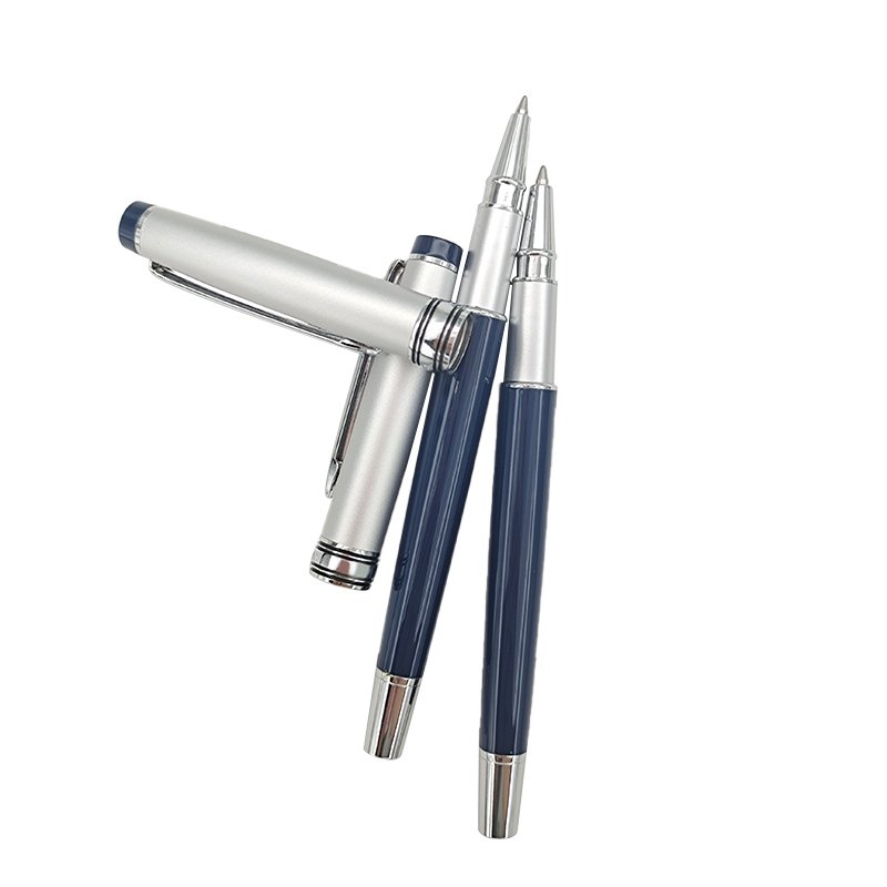 Custom logo luxury collection gold clip business gift metal ballpoint pens set with box
