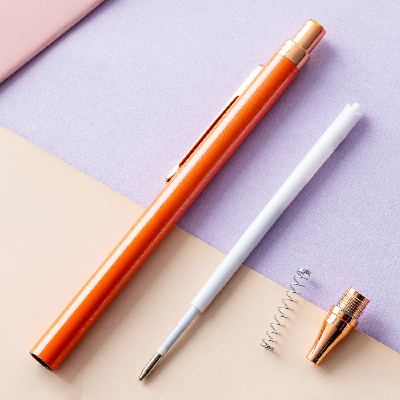 Candy colored push metal pen With customized logo Office Student Click Ballpoint Pen New Multi Color Ballpoint Pen