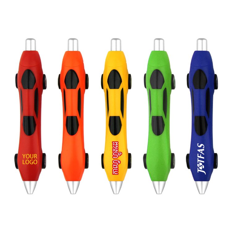 New Creative Plastic Race Car Shape Ball Pen Toy Ball Point With Personal Logo Gift Advertising Ballpoint Pen