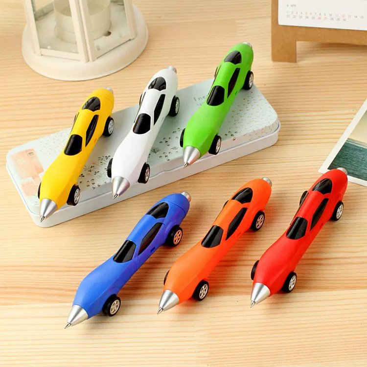 New Creative Plastic Race Car Shape Ball Pen Toy Ball Point With Personal Logo Gift Advertising Ballpoint Pen