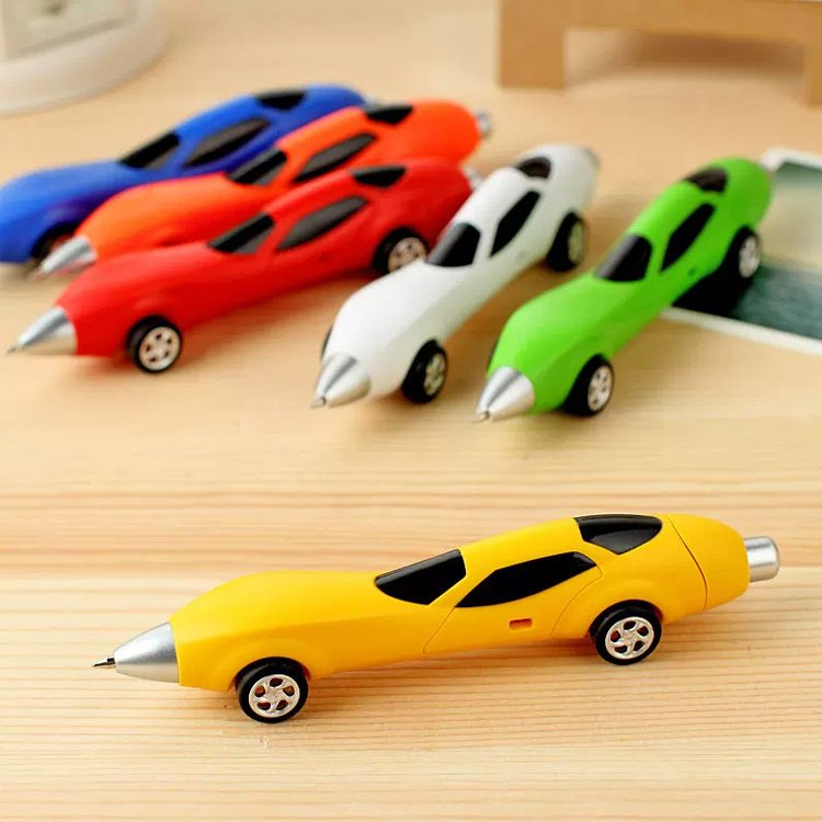 New Creative Plastic Race Car Shape Ball Pen Toy Ball Point With Personal Logo Gift Advertising Ballpoint Pen