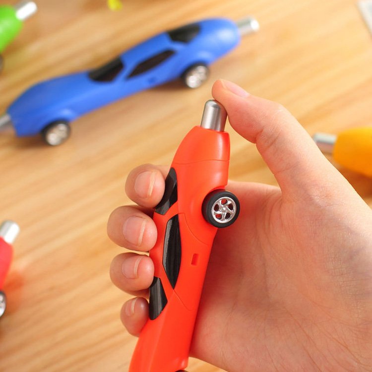 New Creative Plastic Race Car Shape Ball Pen Toy Ball Point With Personal Logo Gift Advertising Ballpoint Pen