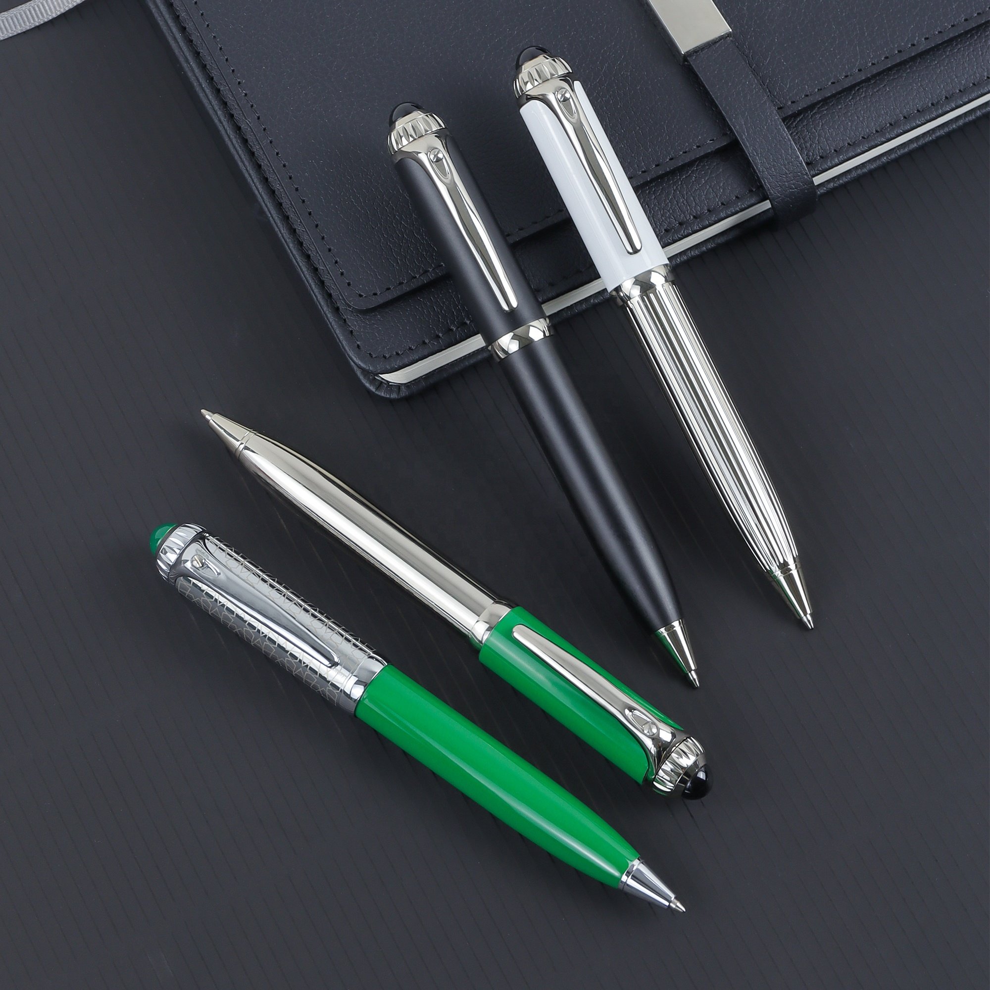 custom logo high quality women men gift pen set luxury metal ballpoint pen