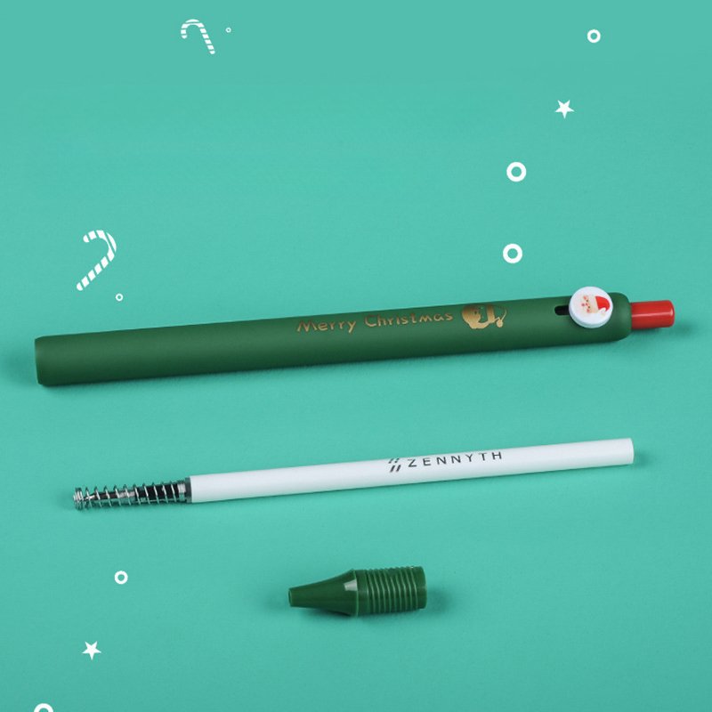 School Supplies Button Pen Christmas Press Gel Pen Student Homecoming Gift Cartoon Cute Signature 0.5mm Ballpoint Pen