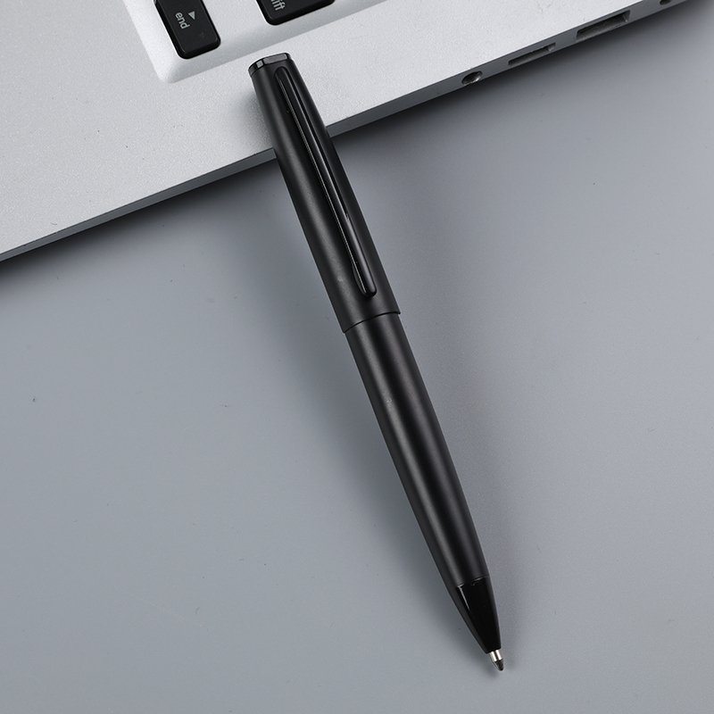 Hot-Selling Luxury Business Gift Office All Matte Black Pen High Quality Twist Metal Ball Point Pen With Custom Personal Logo