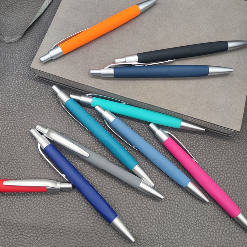Promotional Customized Plastic pen Rubberized Soft Touch Plastic Pen for Hotel