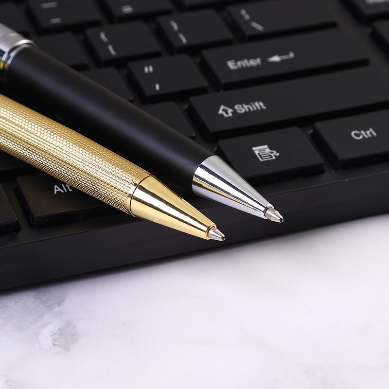 gold pen with customized logo heavy weight luxury metal ball pen