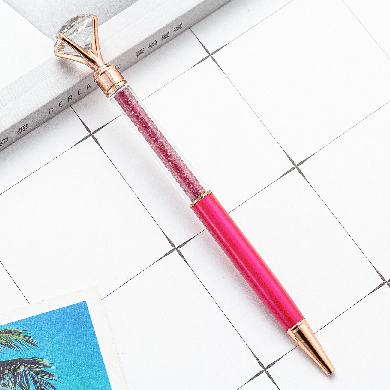 Creative Beautiful Metal Big Diamond Ballpoint Pen Crystal Broken Diamond Glass Bling Bling Fairy Ball Pen For Birthday Gift