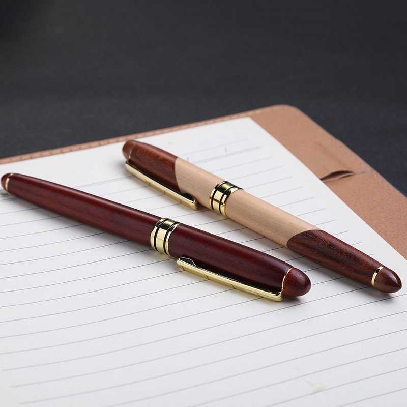 Business Gift Luxury Retro Ballpoint Pens with Custom Logo Ink Pen Signatures Engraving Wooden Pen for Promotional