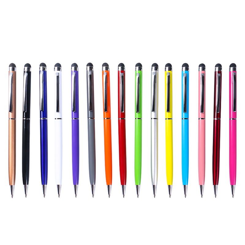 Custom Logo Metal Super Thin Ballpoint Touch screen Stylus Pen Promotional Items Personalized Branded Gifts China Manufacturer