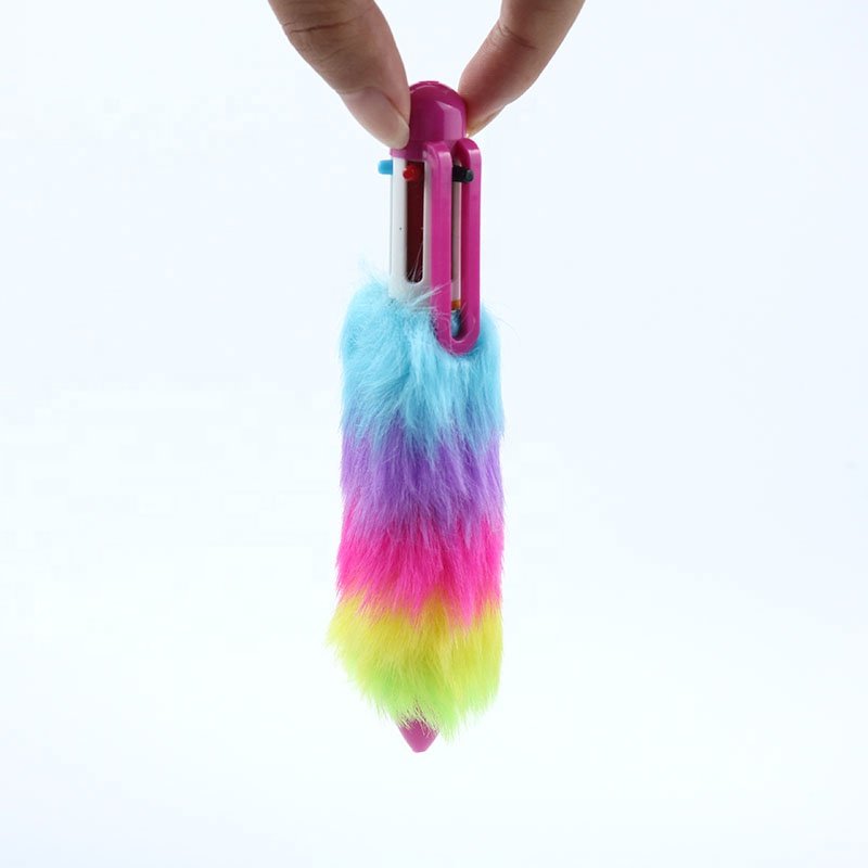 Ball Pens for Japanese Korea Promotional Multi Color Ink 6-color Feather Sports Customized Ningbo Plastic Pen Ballpoint Pen