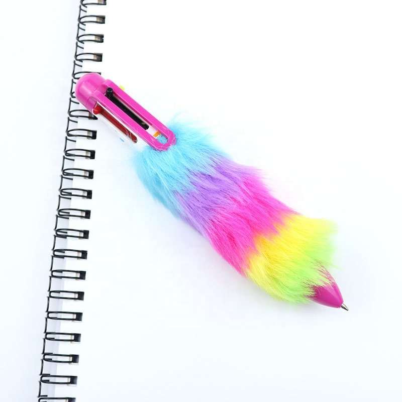 Ball Pens for Japanese Korea Promotional Multi Color Ink 6-color Feather Sports Customized Ningbo Plastic Pen Ballpoint Pen
