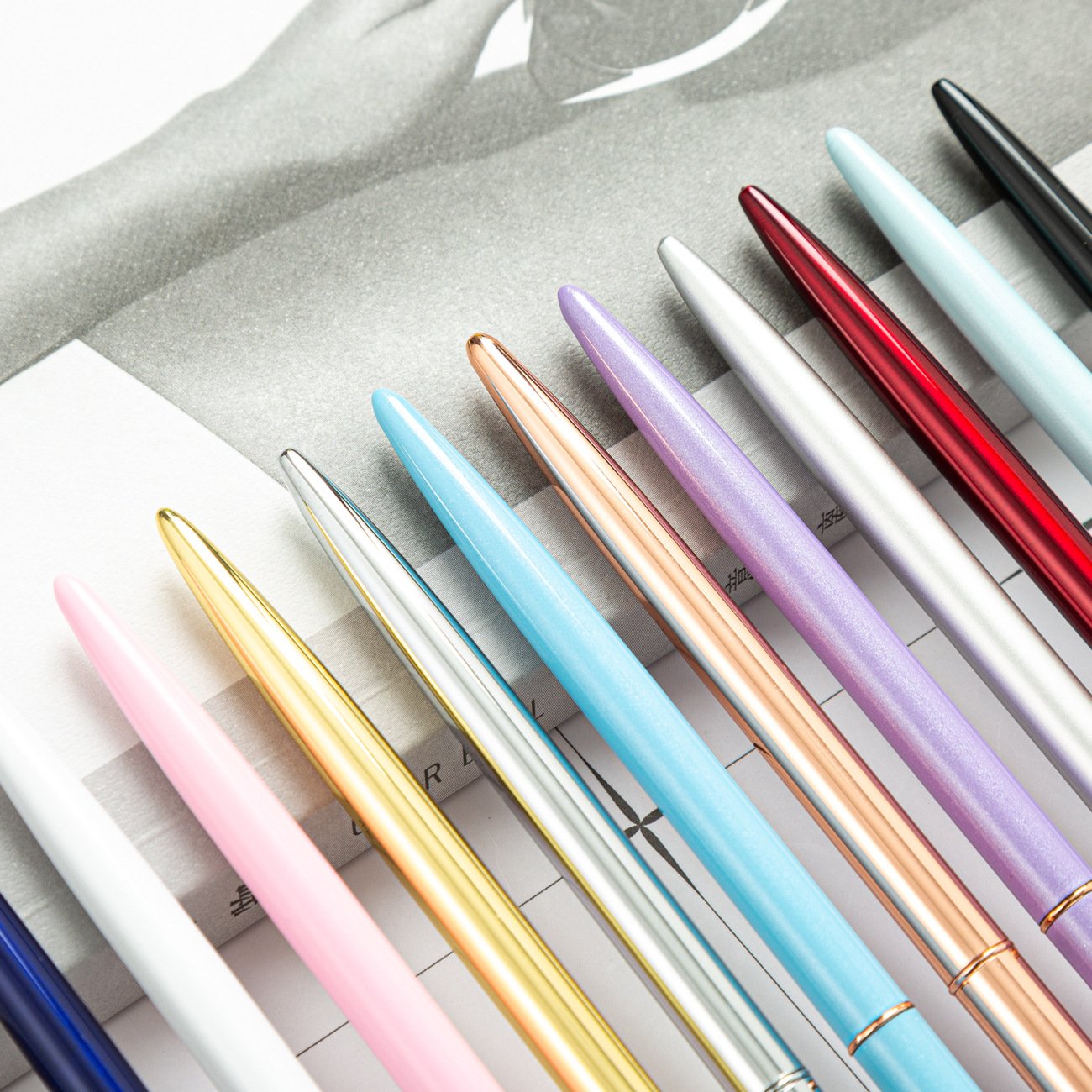 Ready Stock Wholesale Metal Desk Pens Ballpoint Pens Advertising Pens Custom Logo