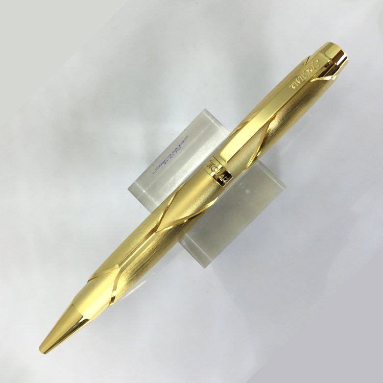 JR3949G Metal Gold Ballpoint Pen Business Luxury Gift Pen Custom Logo Wholesale Gold Armor Ballpoint Pen