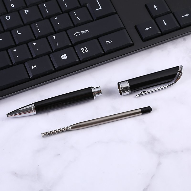 Factory Direct Business Economical black Gift Metal Brass Twist Ballpoint Pens With print Logo