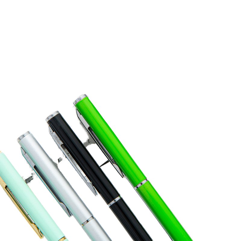 2024 Promotional Black Thin Metal Body Twist Open Ballpoint Pen for Automotive Insurance Agriculture Welcome Gifts