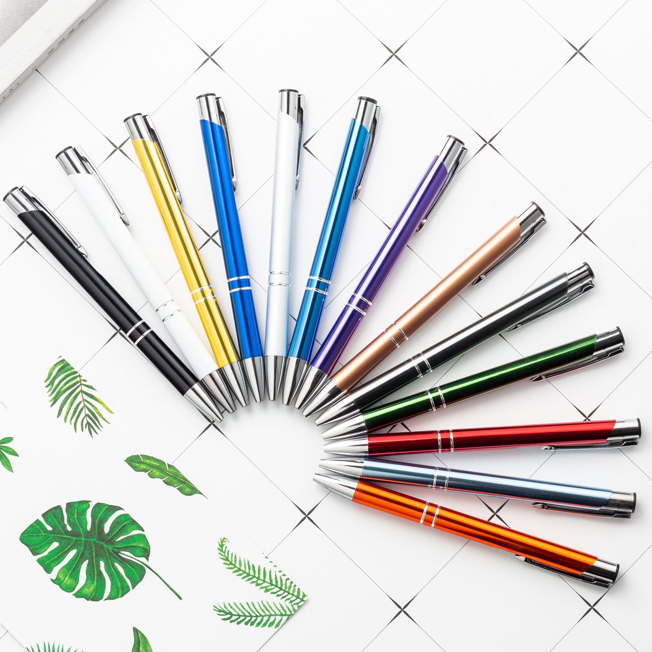 Metal stock lots without NOQ ball point advertising promotion metal ballpointpen