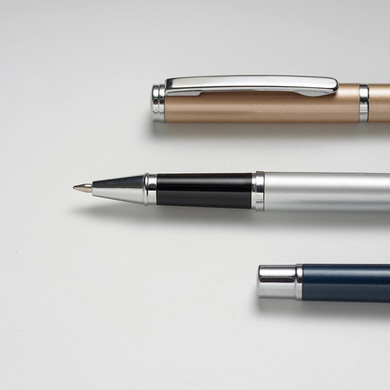 Custom Printing Logo Business School Metal Ballpoint Pen Gift High Quality Luxury Office Black Blue 0.5MM Refill Gel Ink Pens