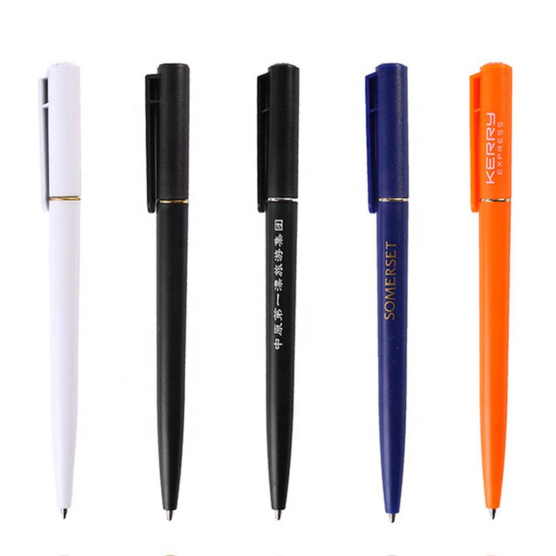 Simple and cheap express hotel promotion pen Plastic Twist ball pen with logo