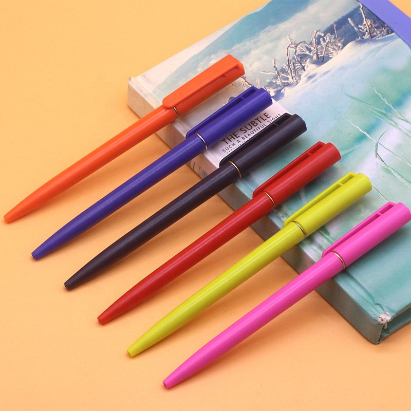 Simple and cheap express hotel promotion pen Plastic Twist ball pen with logo