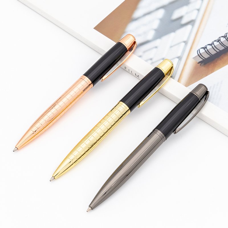 Black metal pen luxury new product promotion custom logo metal ballpoint pen