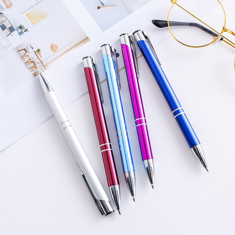 Hot Sale Cheap aluminium press Ballpoint Pen Advertising Promotional Pens-Retractable Metal Ballpoint Pen with custom logo