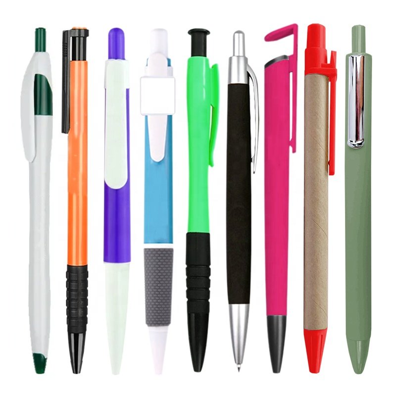 Custom logo pens plastic promotion ballpoint pen with company brand print ballpoint pen
