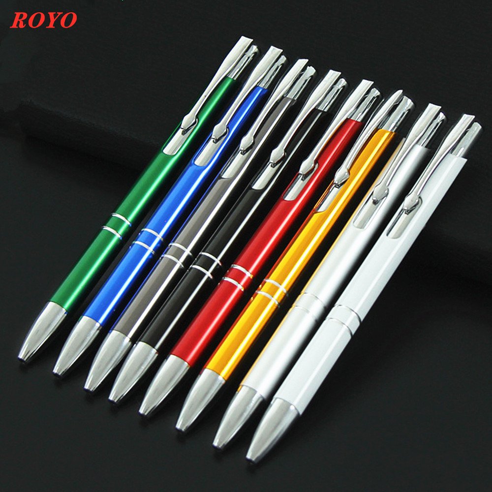 High quality Low Prices Business Advertising Promotional Push Metal gift ballpoint ball pen With Custom laser Logo