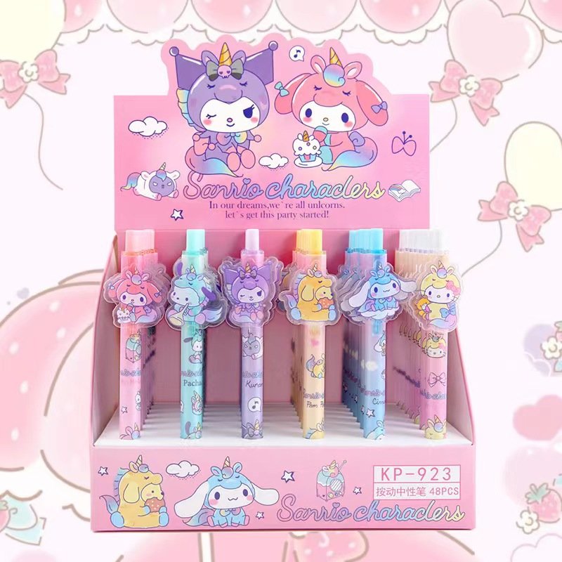 Yubon 48pcs Ballpoint Pen set with color gift box gel pen Marker Cartoon Students Multifunctional Color Marker kawaii stationery
