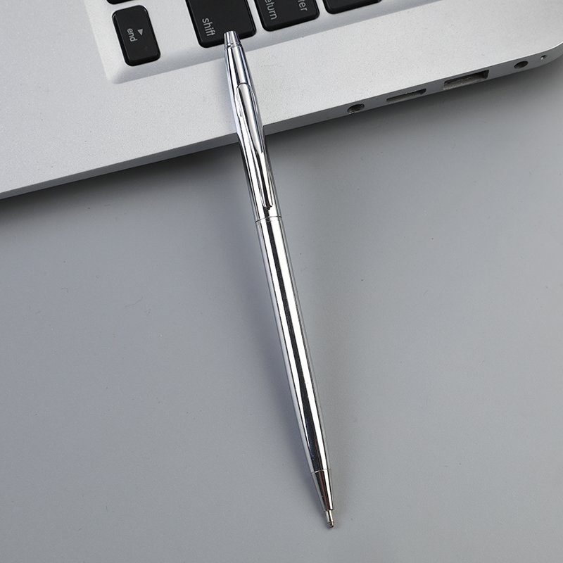 2024 New Business Metal Ballpoint Pen Slim Electroplating Sliver Rose Gold Matte Black Cross Ballpoint Pen With Custom Logo