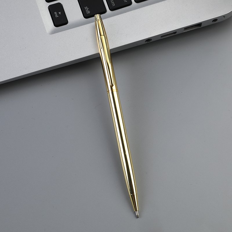 2024 New Business Metal Ballpoint Pen Slim Electroplating Sliver Rose Gold Matte Black Cross Ballpoint Pen With Custom Logo