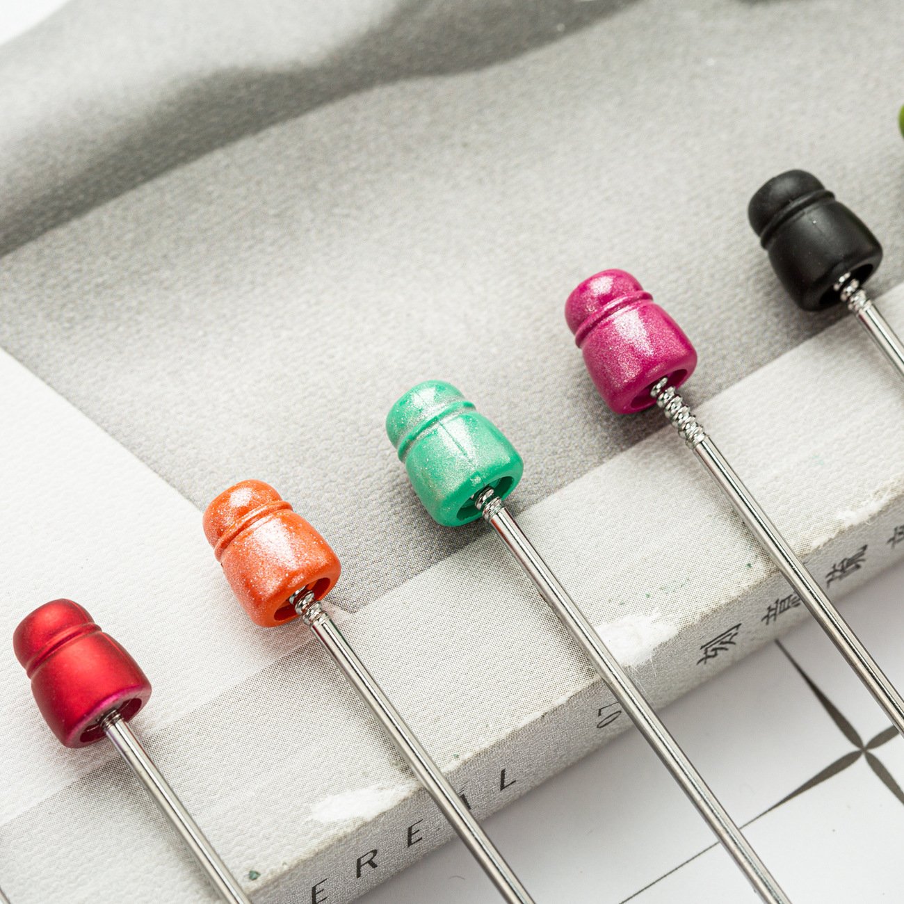 Soododo XDHH-0002 Factory wholesale plastic beaded pens Creative diy and colorful printable student ballpoint pens