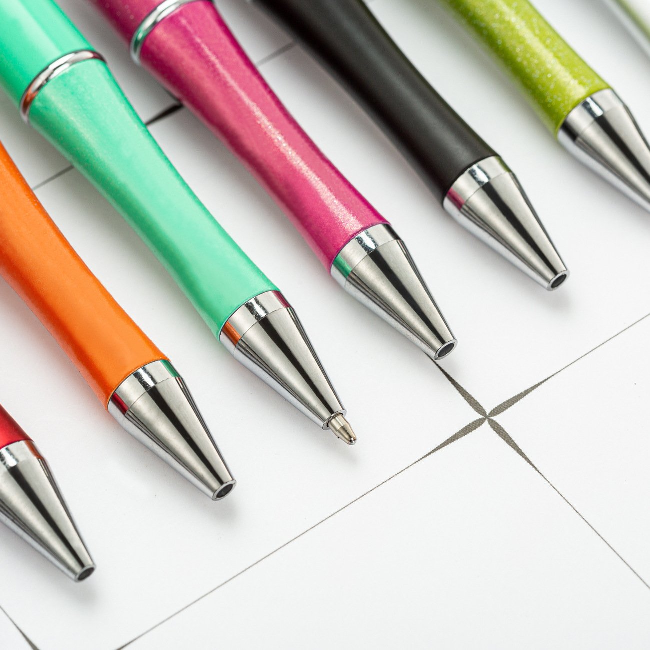 Soododo XDHH-0002 Factory wholesale plastic beaded pens Creative diy and colorful printable student ballpoint pens