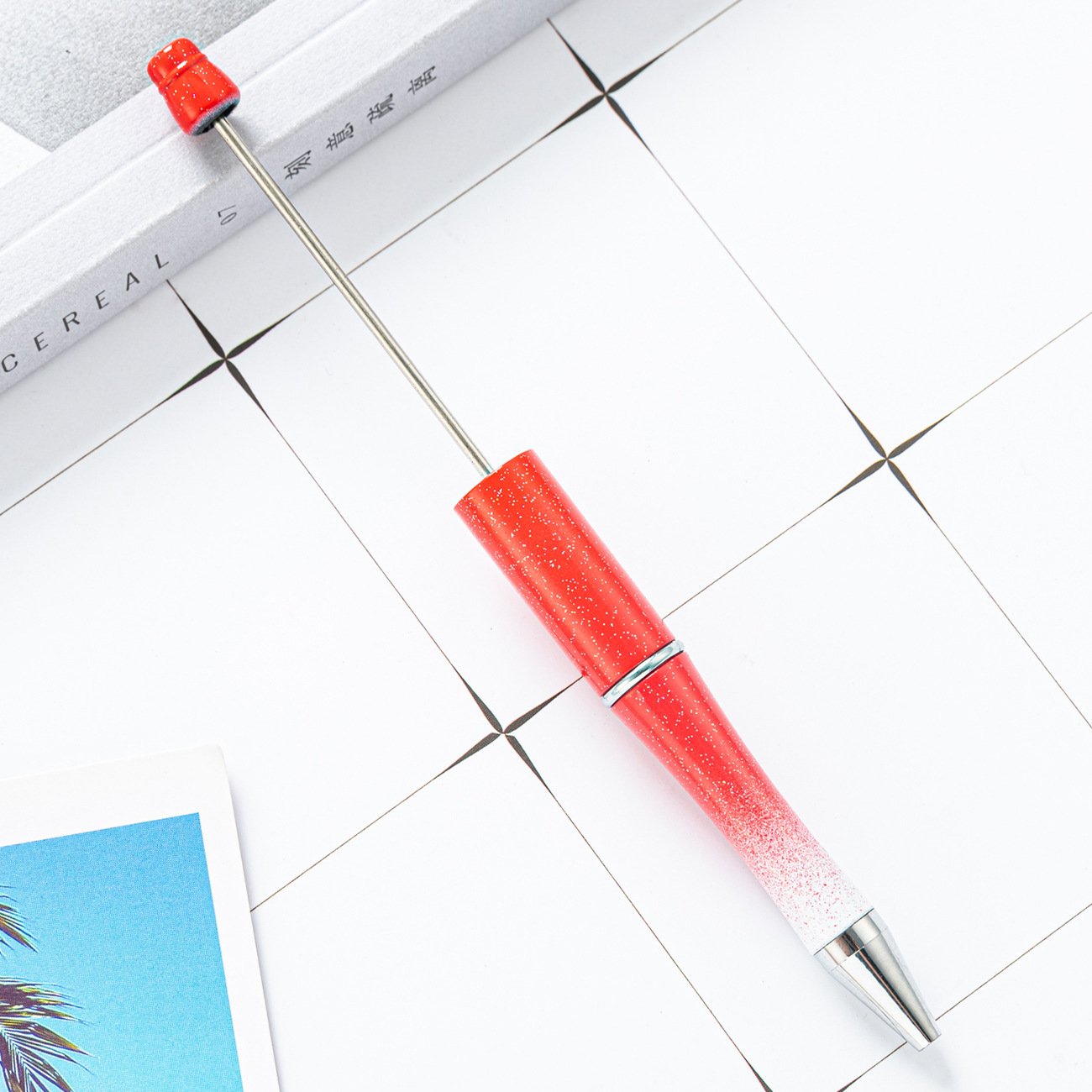 Soododo XDHH-0002 Factory wholesale plastic beaded pens Creative diy and colorful printable student ballpoint pens