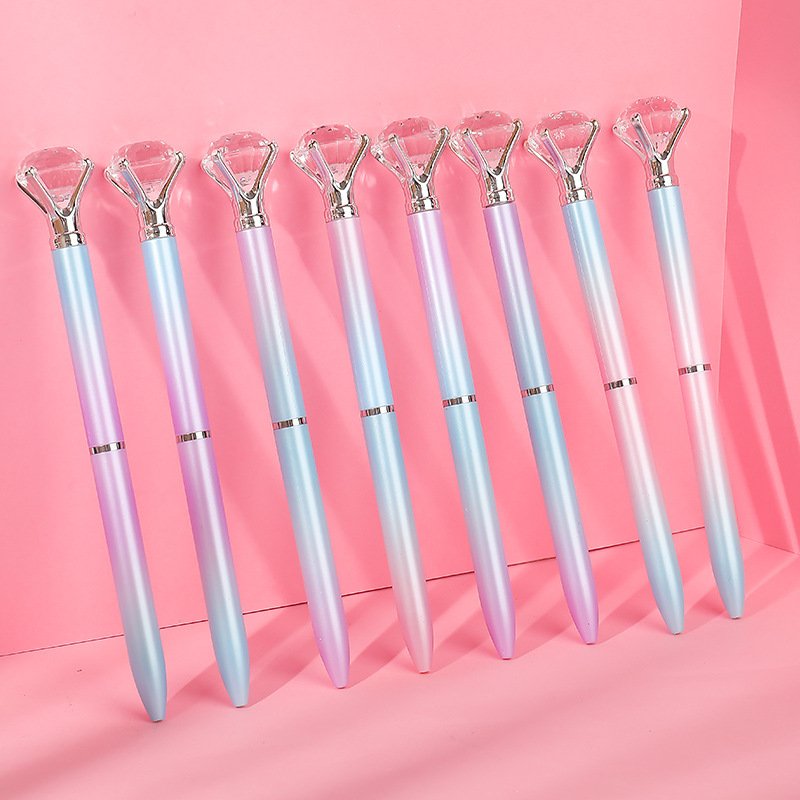 crystal colorful ballpen ballpoint pen plastic blue black ballpoint pen Signature pen