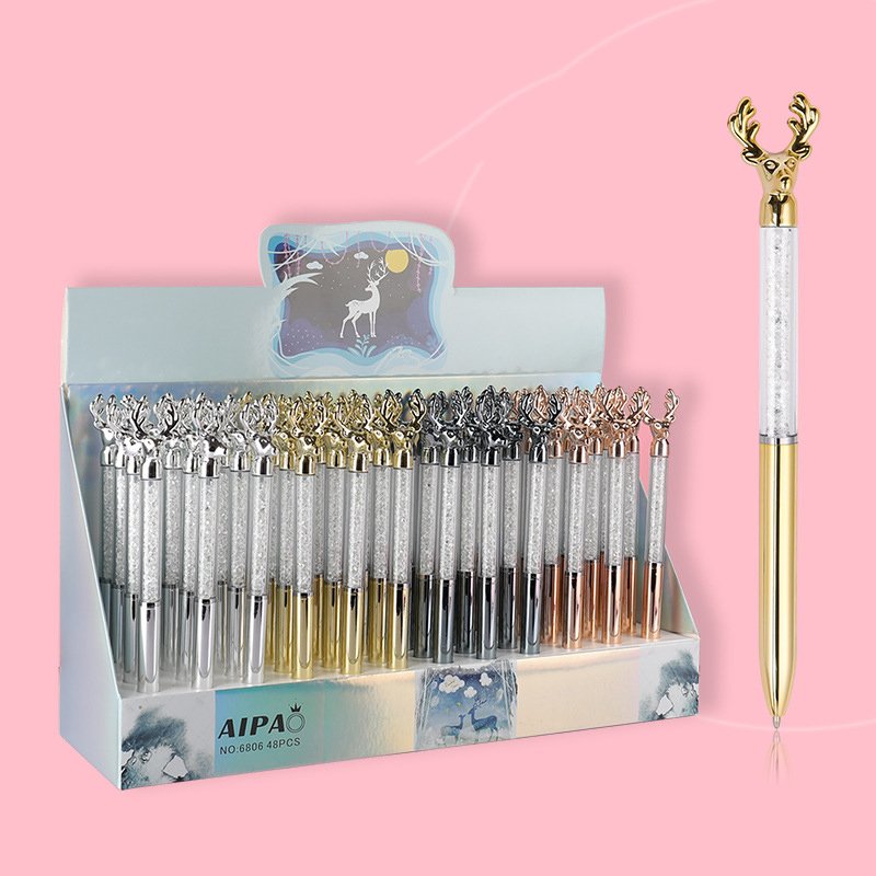 crystal colorful ballpen ballpoint pen plastic blue black ballpoint pen Signature pen